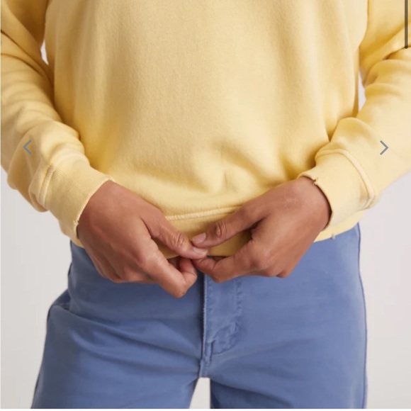 NWT Marine Layer Vintage Terry Sweatshirt pale banana - Picture 3 of 5